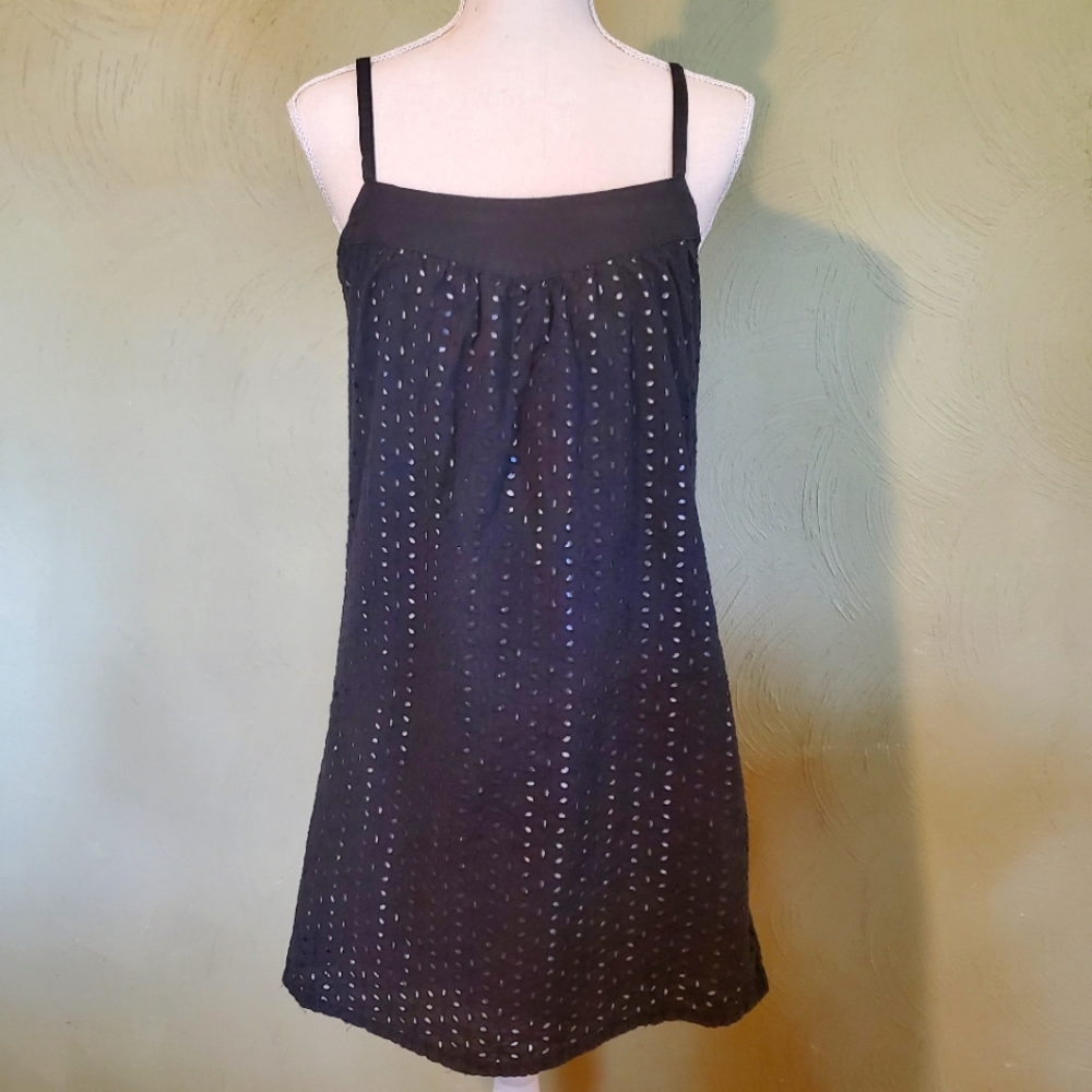 Roxy black cotton eyelet dress Small